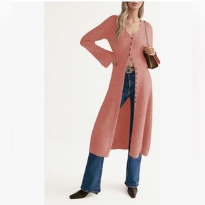 Chunky Knit Long Cardigan Sweater